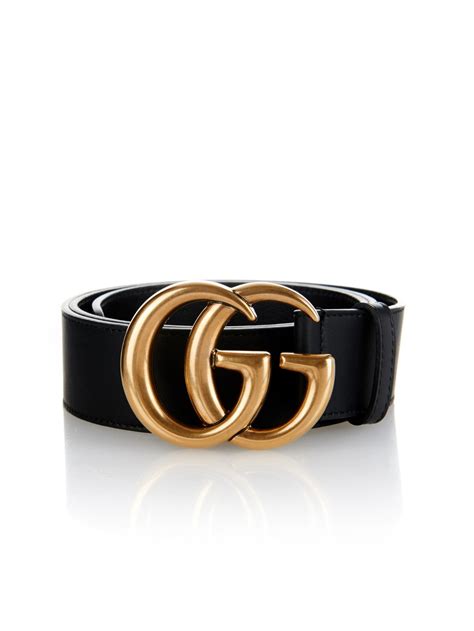 gucci gg logo leather belt - black - belts|gucci logo belt men.